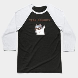 Team naughty, dabbing cat, cute christmas kitty Baseball T-Shirt